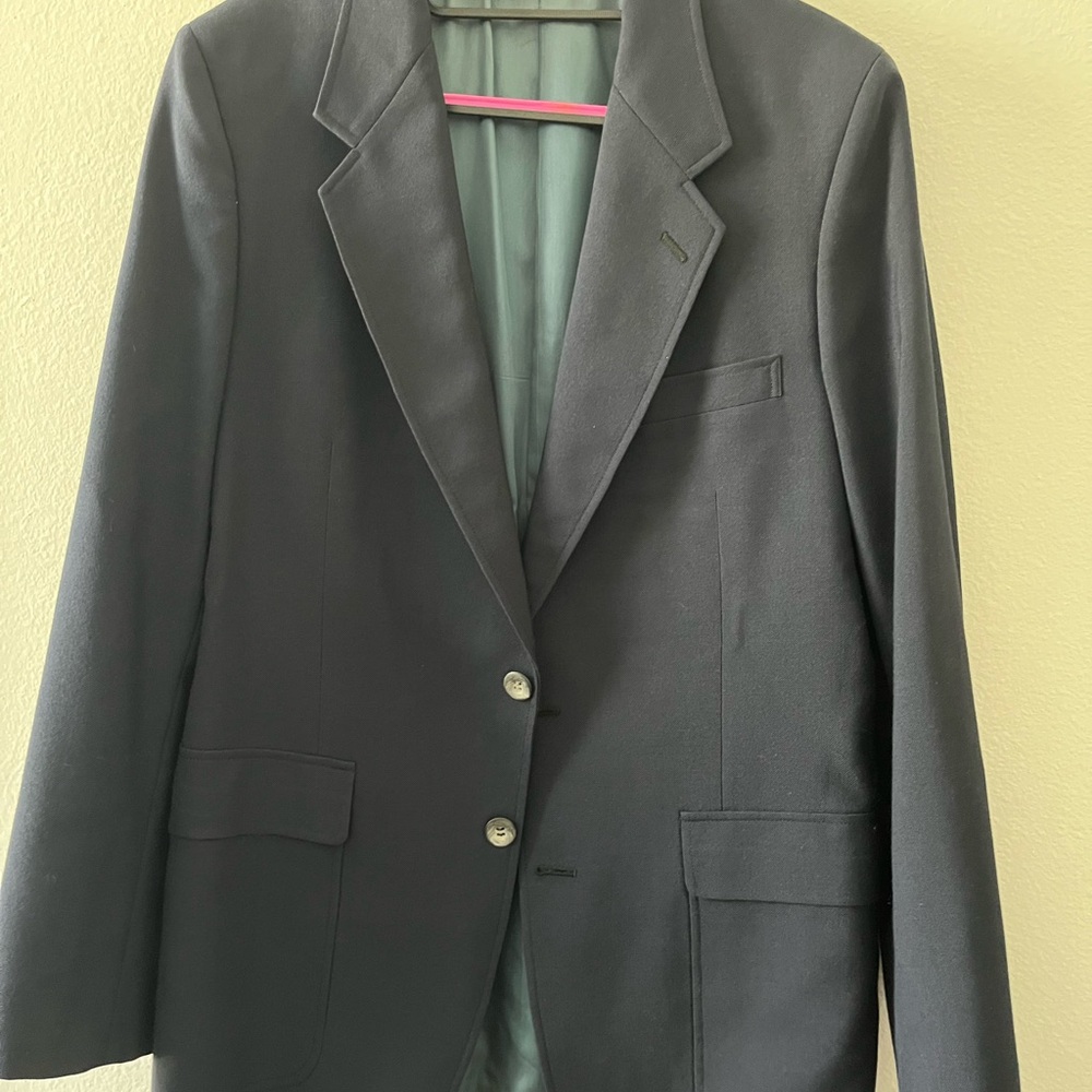 Oscar de la Renta Black Blazer with Pink Trim